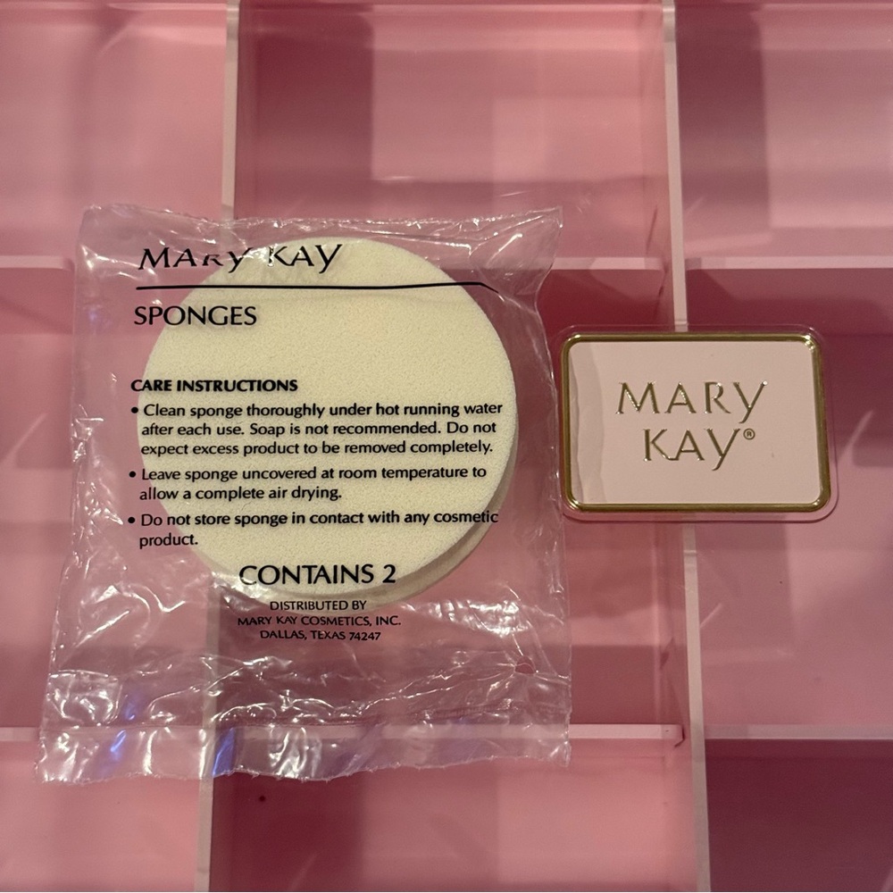 NEW NIP Mary Kay Discontinued Compact Powder Cosmetic Sponge Refill Round Puff 2